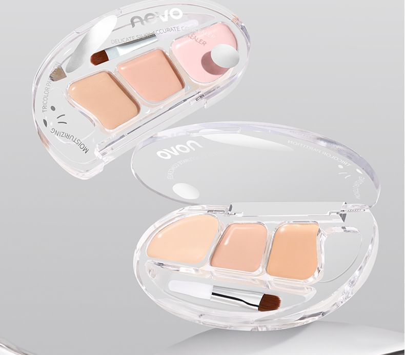 NOVO - Zijdezachte No Trace Triple Color Concealer Palette - 2 soorten