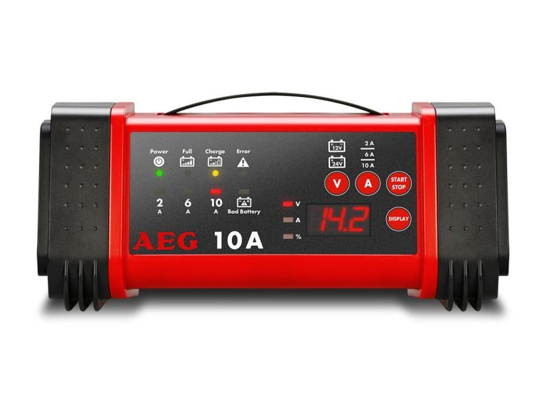 AEG Automotive Batterieladegerät LT 10.0 Für alle gängigen 12 und 24 V Kfz-Batterien