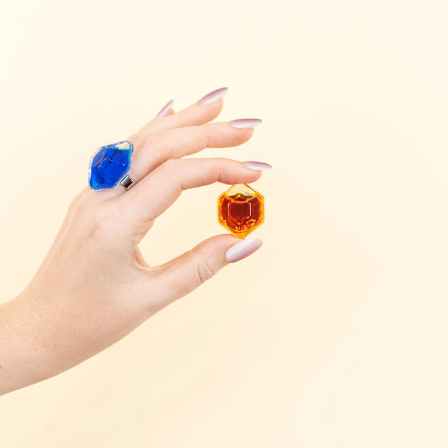 Bague en verre soufflé - Energie Medium transparent