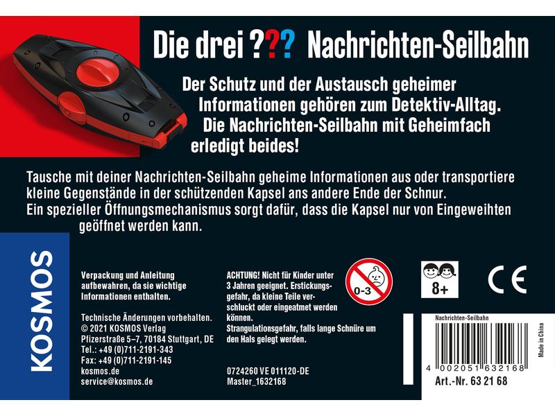 Kosmos Detektivausrüstung Die drei??? Nachrichten-Seilbahn Geheime Nachrichten schützen und austauschen