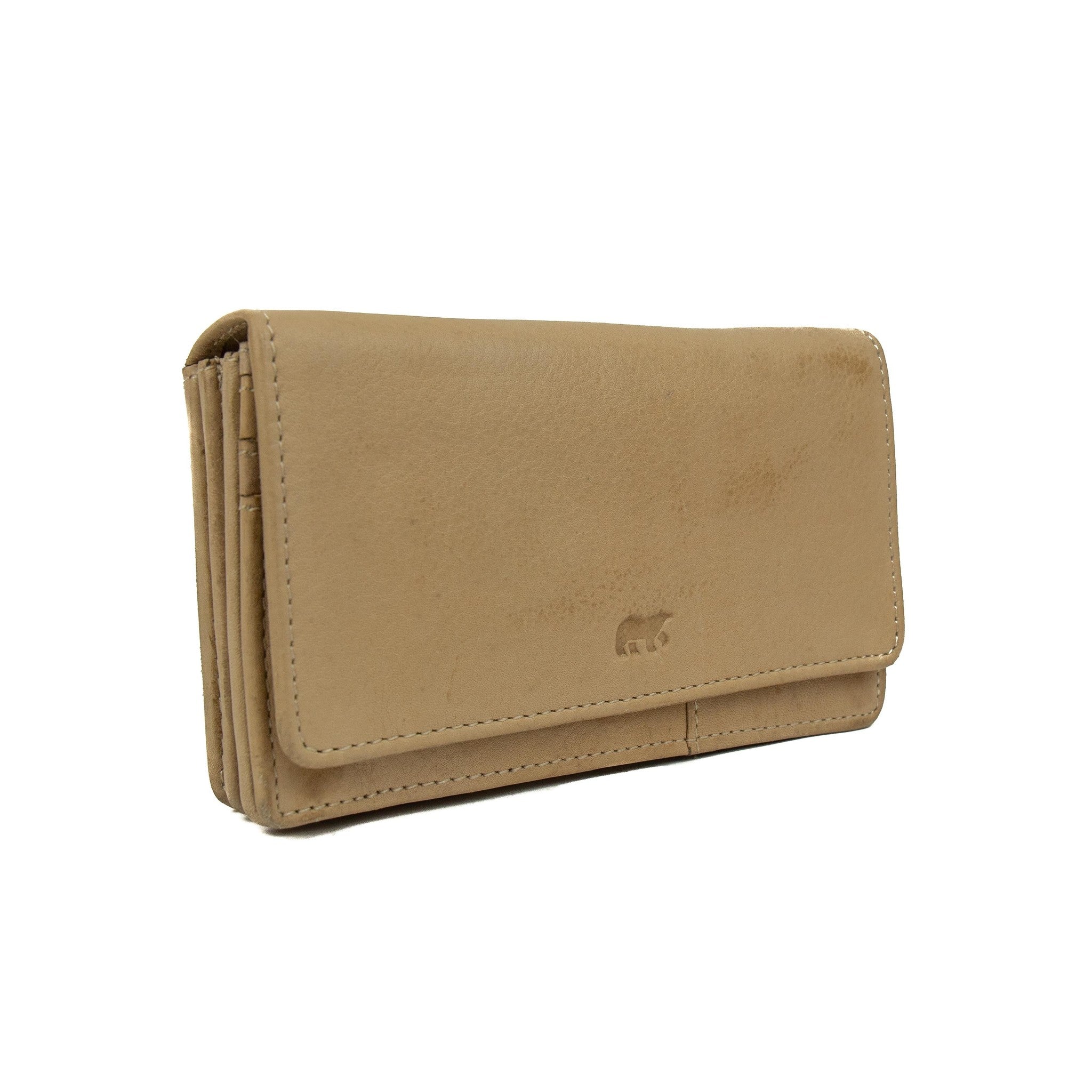 Overslag portemonnee 'Emma' beige Beige