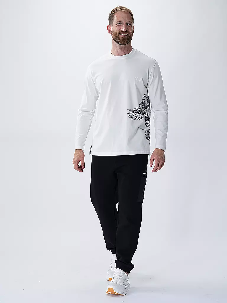 Y-3 Langarmshirt  weiss