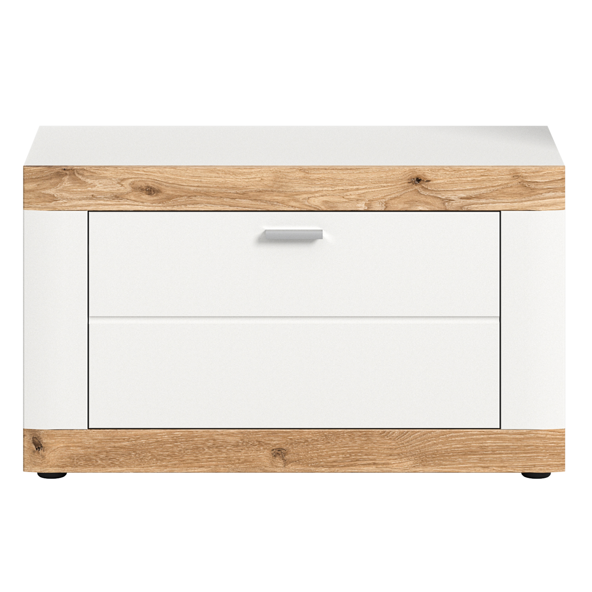 Garderobenbank LAREDO - weiß - Nox Oak - 80 cm breit