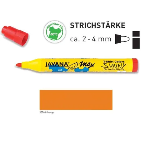 KREUL Javana texi mäx Sunny medium für helle Stoffe Orange