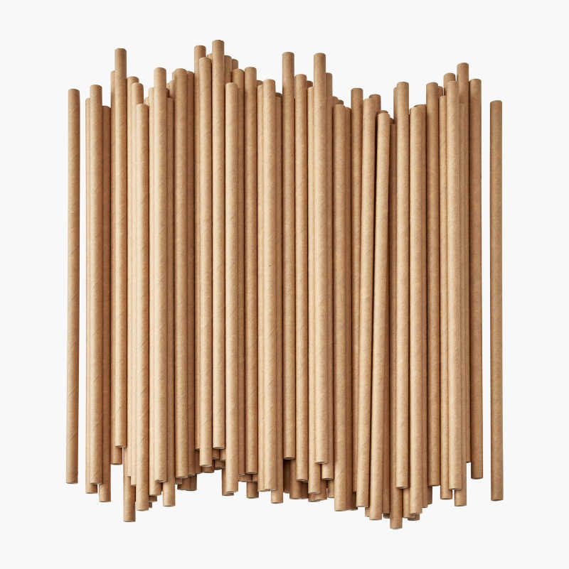 Papirsugerør, 20 cm, 100-pakning