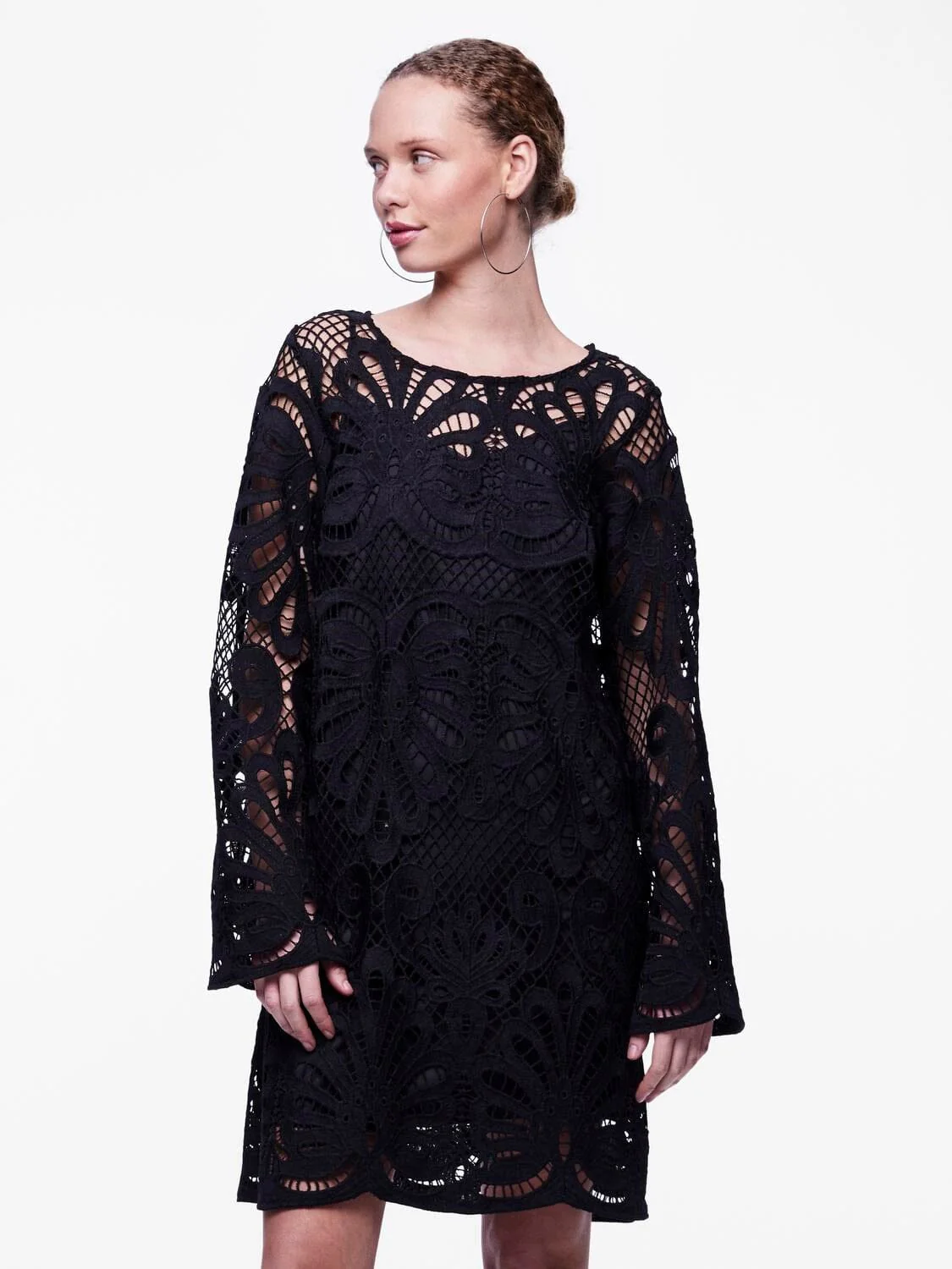 Pieces Pclykke Ls Lace Dress