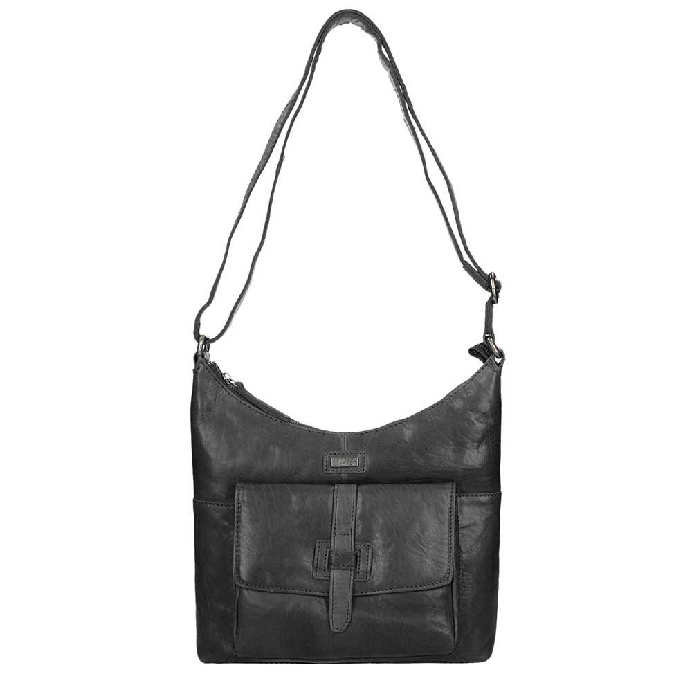 Spikes & Sparrow Bronco Dames Casual Schoudertas black