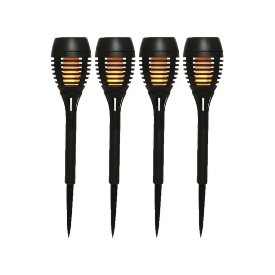 Lumineo Tuinfakkels - 4x stuks - Solar licht - vlameffect - 27 cm