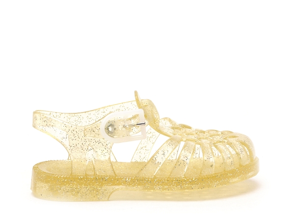 Meduse mules et sabots enfant sun or