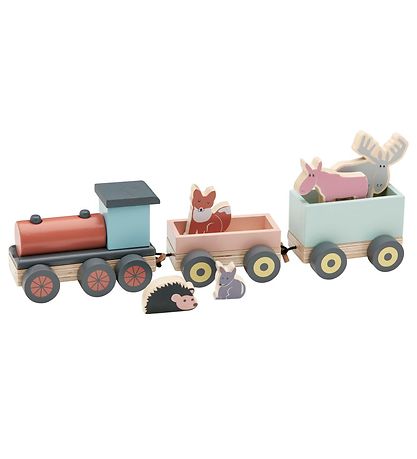 Kids Concept Zug m. Tier - 44,5 cm