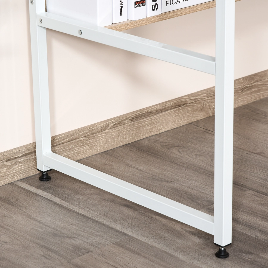 HOMCOM Schreibtisch mit großer Arbeitsfläche natur