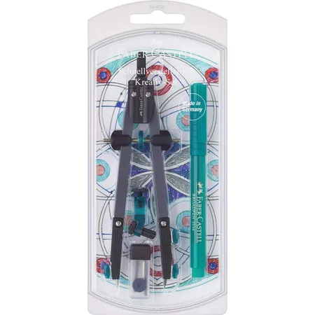 Faber-Castell Schnellverstellzirkel Kreativ-Set Adapter + Broadpen