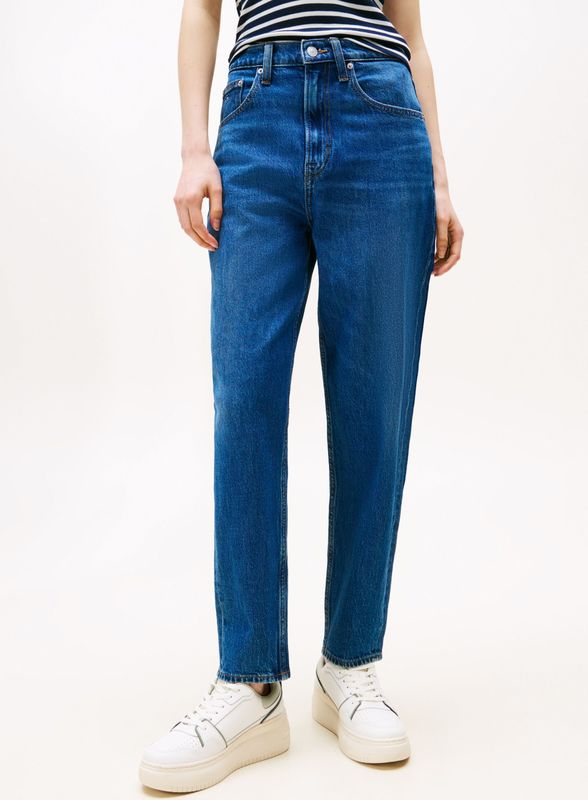 Tommy Jeans - Mom Jean - Donker Denim - Dames - Tapered