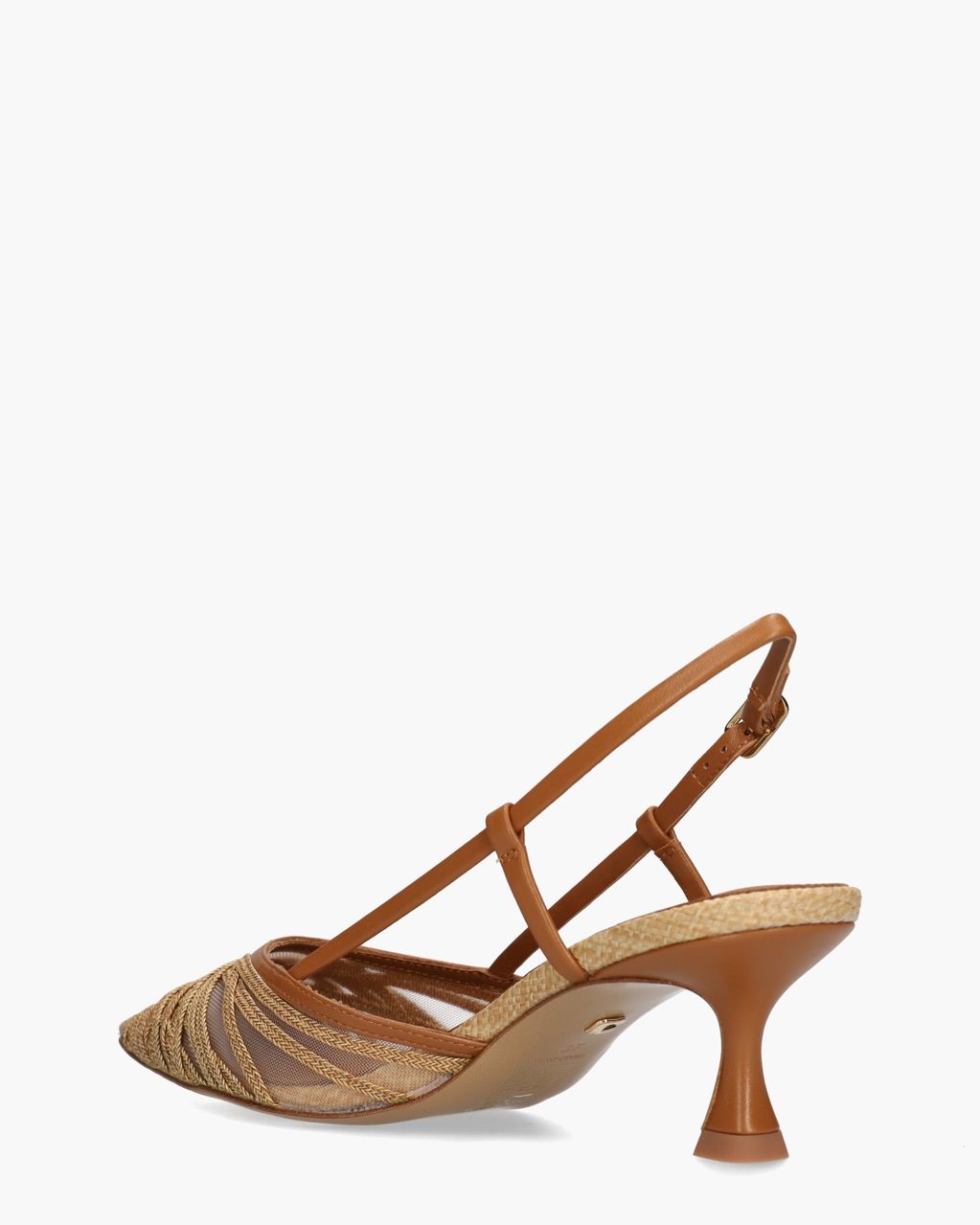 Lola Cruz Cleo Bruin/Cognac Dames Slingbackpumps