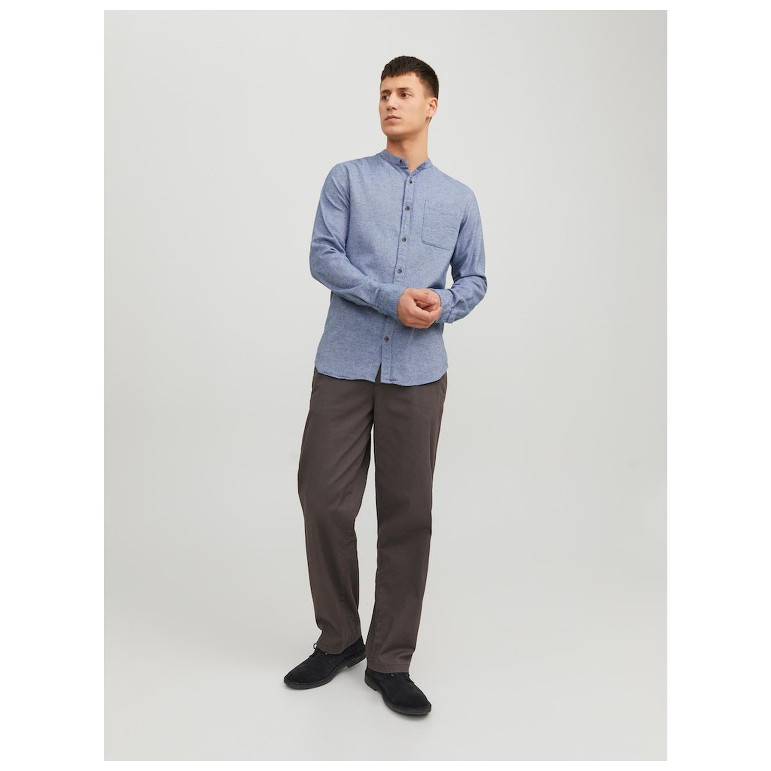 Jack & Jones ! JJEBAND MELANGE SHIRT LS SN