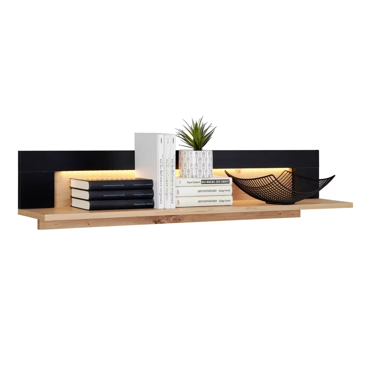 Wandboard Nyon schwarz,Eiche