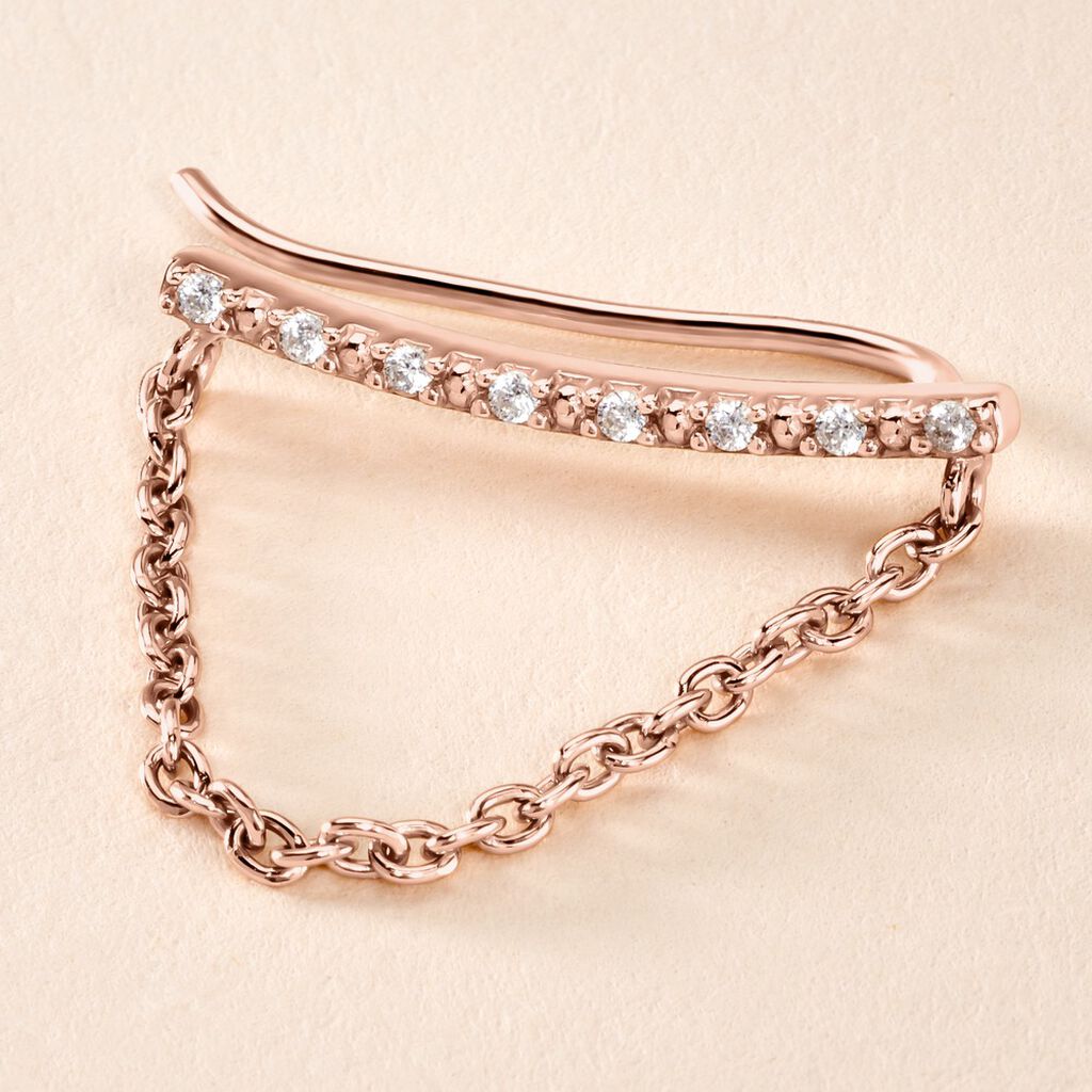 Bijoux D'oreilles Klava Argent Rose Oxyde De Zirconium