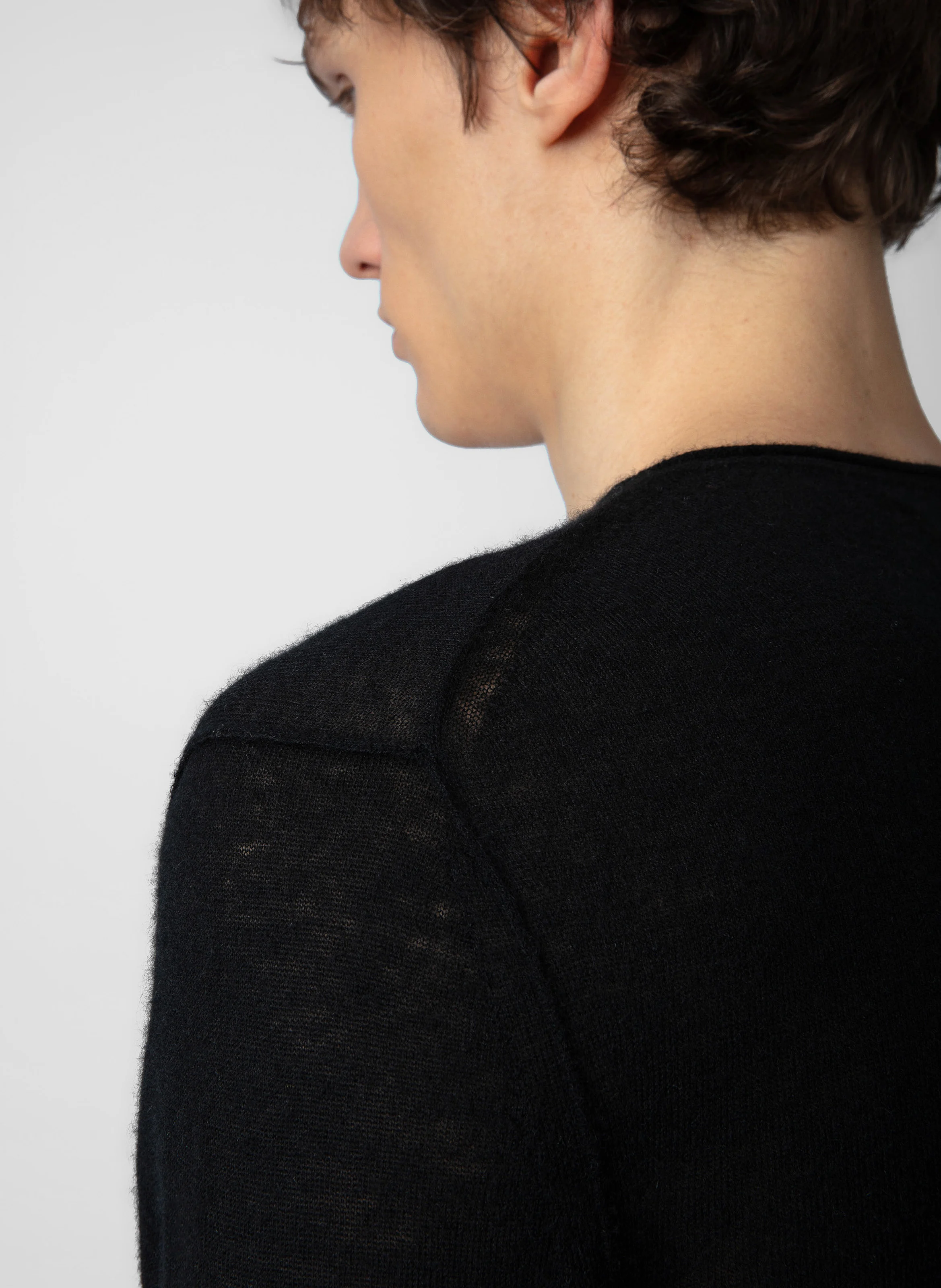 TEISS - Pull col rond en cachemire | Noir