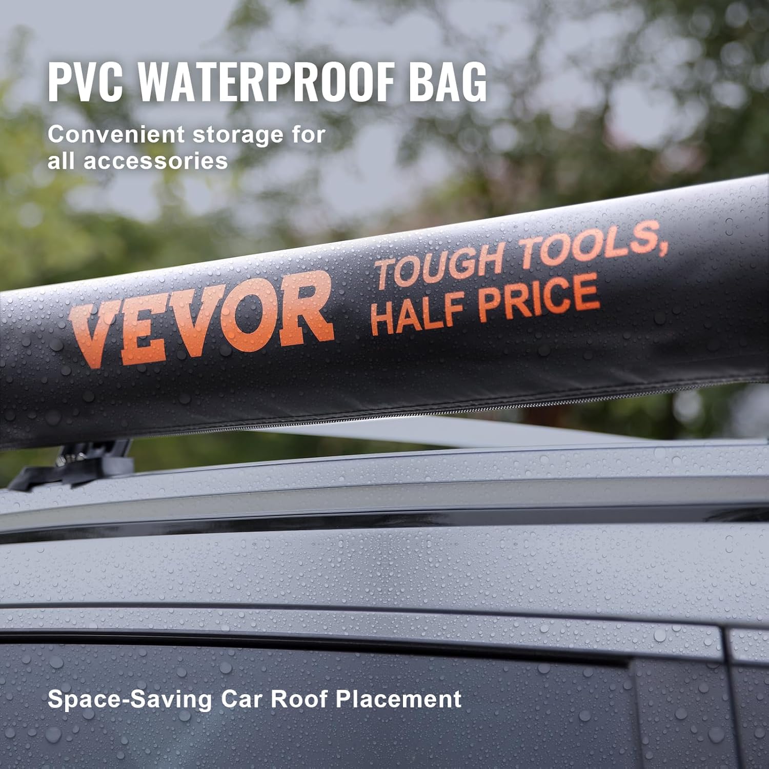 VEVOR Sonnensegel Wohnwagen 1,4x2m Sonnenvordach Wohnmobil UV50+ UV-Schutz Markise 280-g-Polyestergewebe Vorzelt PU3000mm Wasserdicht inkl. PVC-Tasche Ideal für Camping Familientreffen Ausflüge
