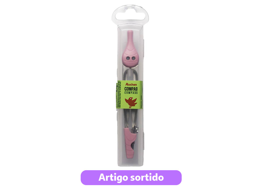 COMPASSO AUCHAN EM METAL CORES SORTIDAS