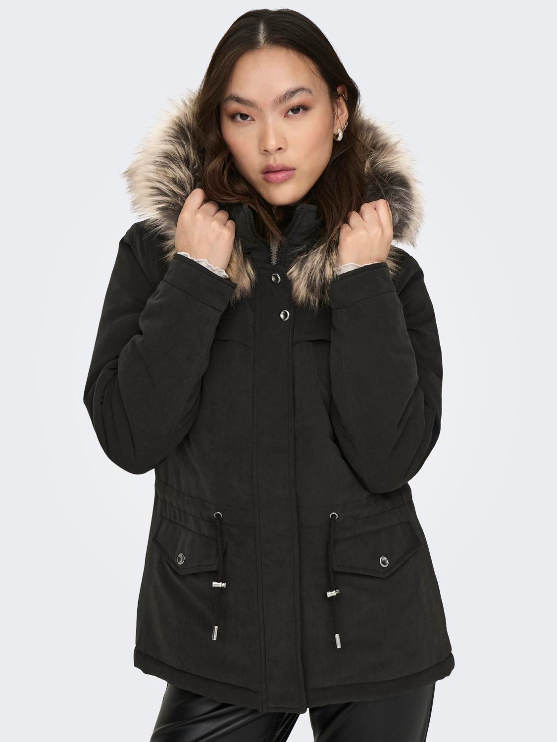 ONLNEWSTARLINE Langer Parka Black