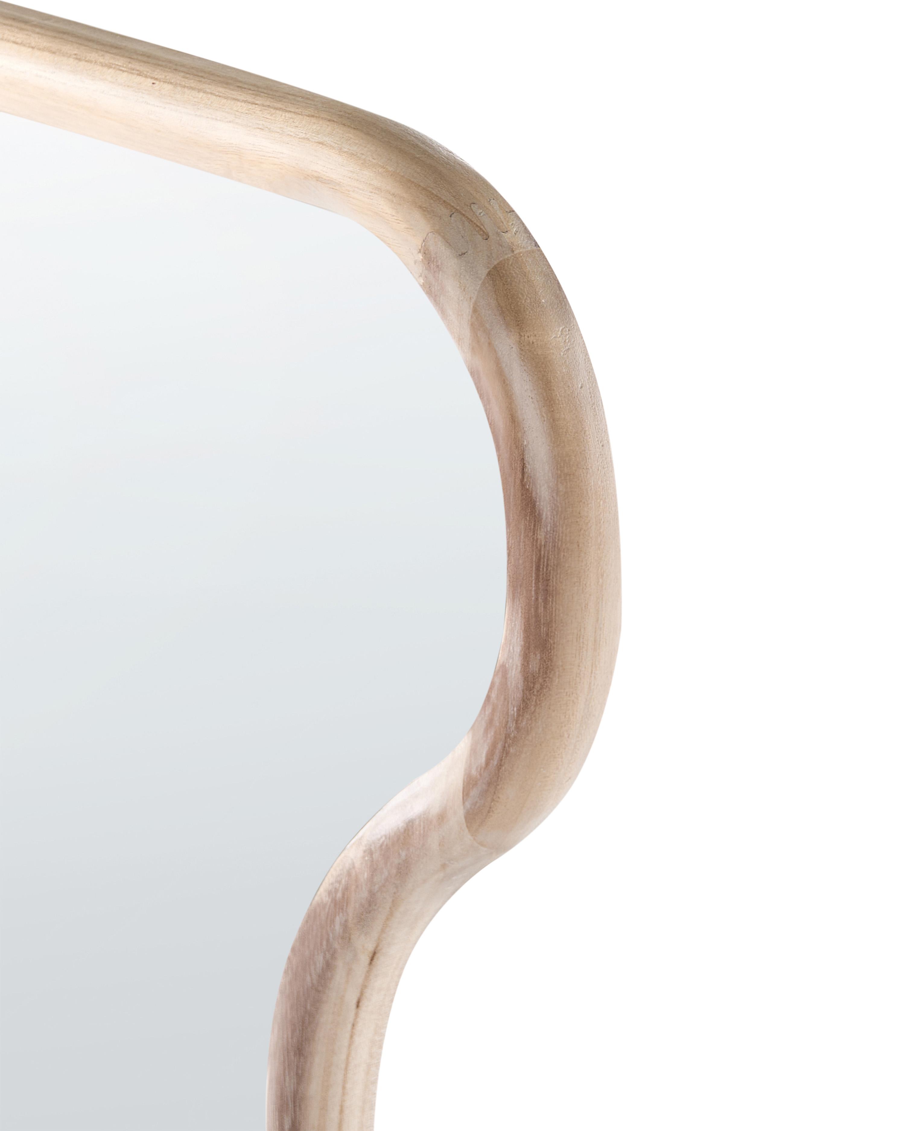 Wandspiegel MURAT 69 cm 150 cm Paulowniahout Natuurlijk
