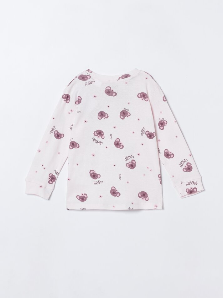 Conjunto com 2 pijamas combinando - Rosa Claro
