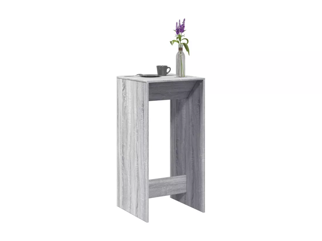 Table de bar sonoma gris 51x50x103,5 cm bois d'ingénierie