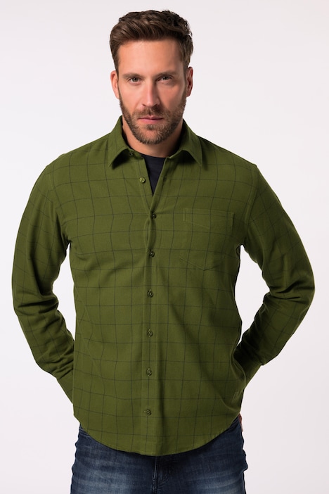 JP 1880 Karo-Flanellhemd, Langarm, Kentkragen, Modern Fit, bis 8 XL