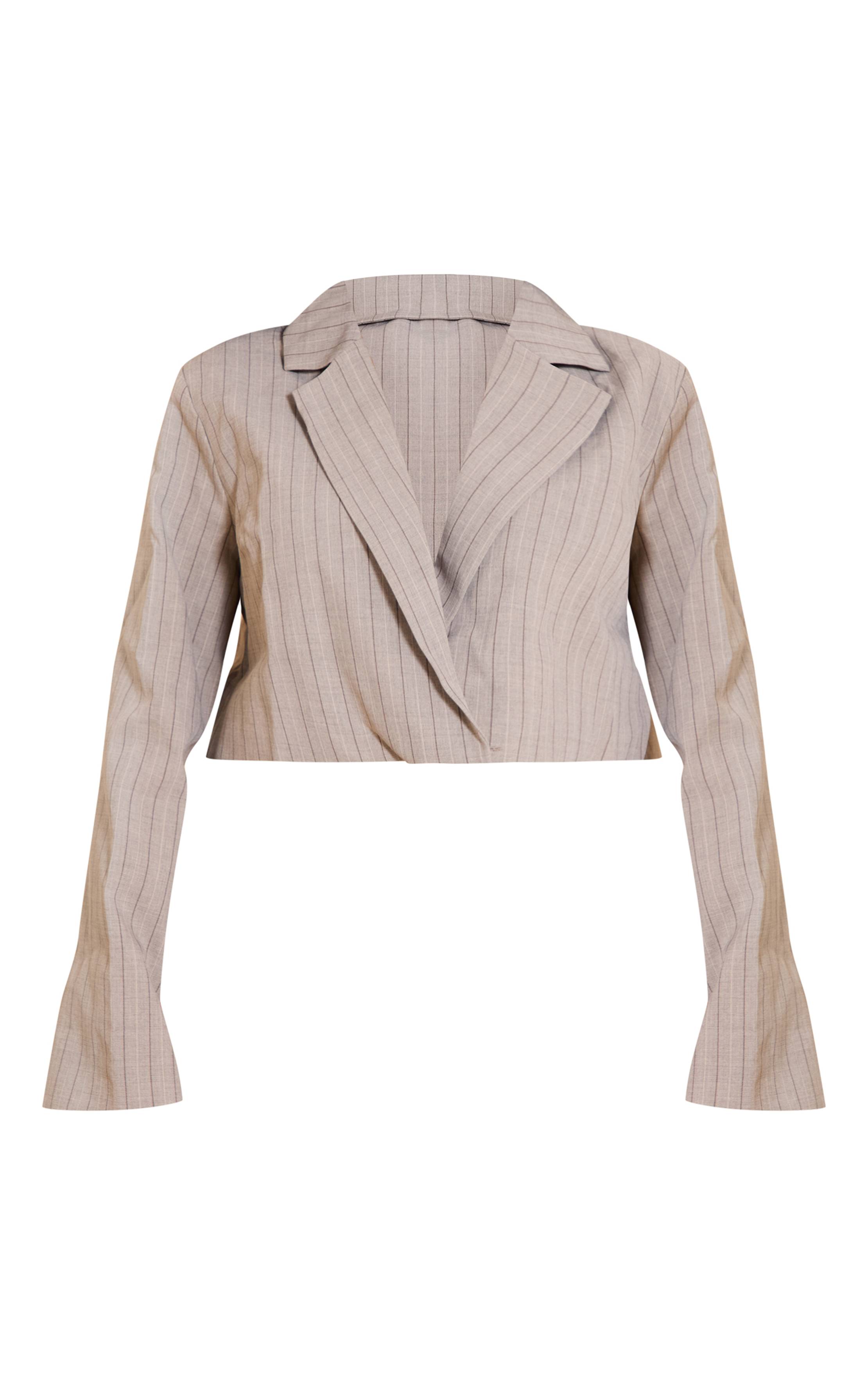 Taupe Blazer Court Boxy Oversize