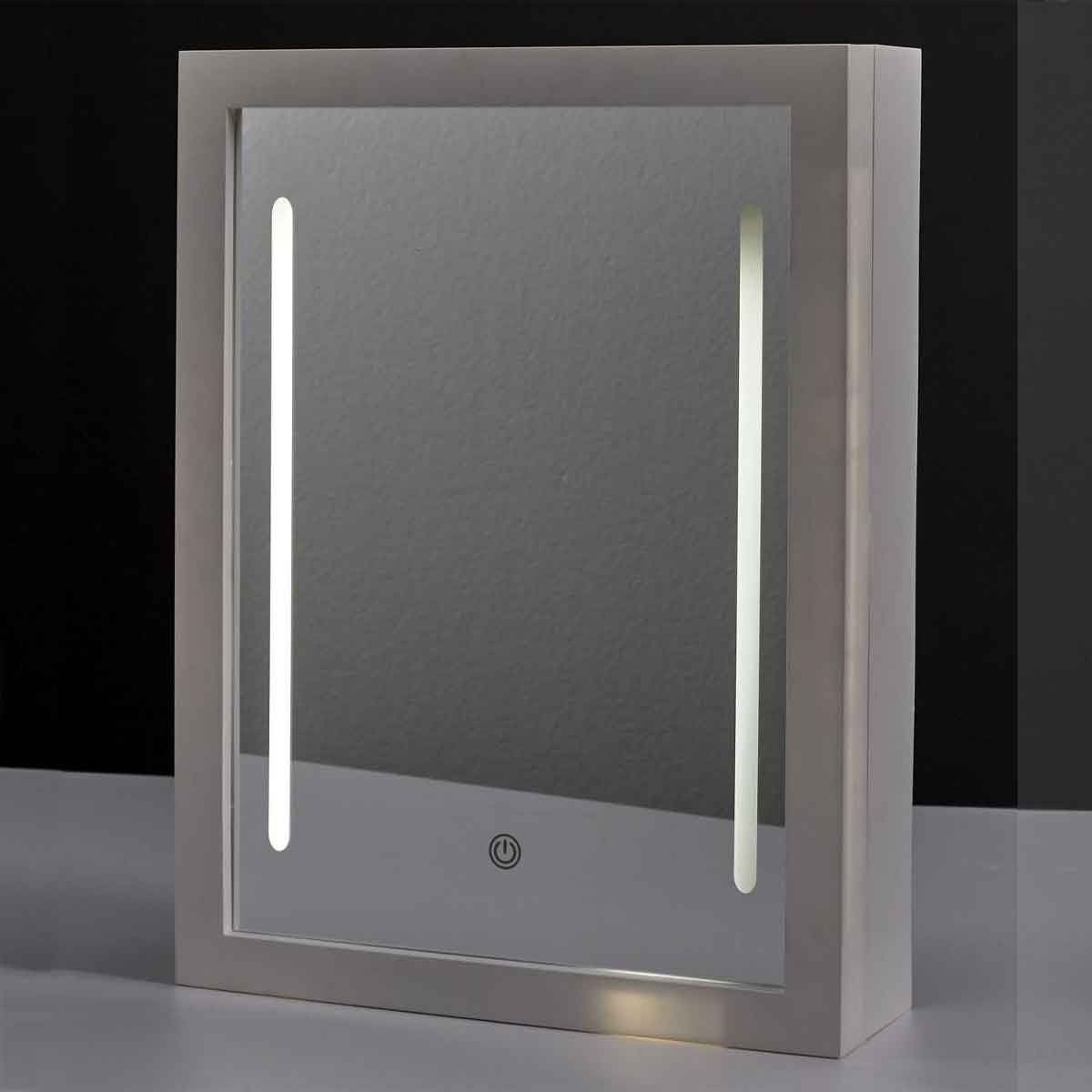 Miroir armoire LED - Blanc