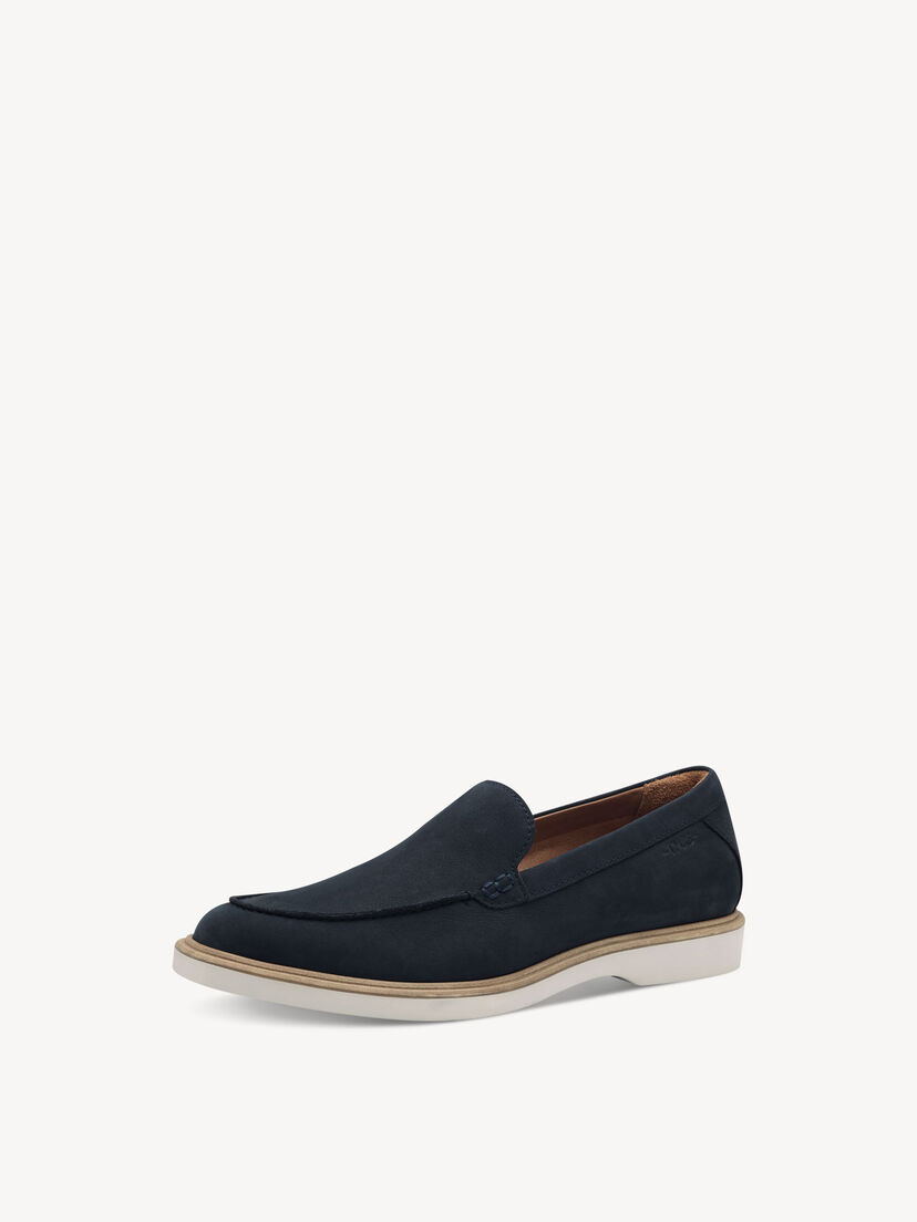 Leren Instappers - blauw