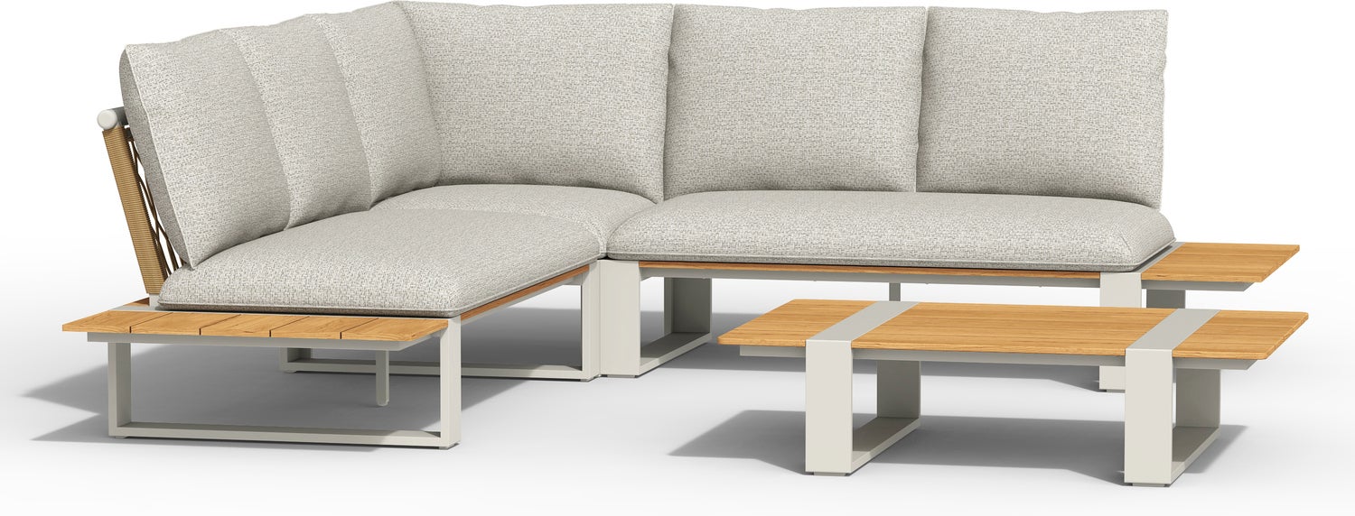 Tierra Outdoor 5-zits loungeset Seto crème