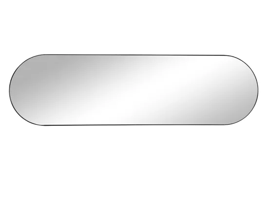 Miroir mural ovale en métal - L. 40 x H. 140 cm - Noir - ONIKAL