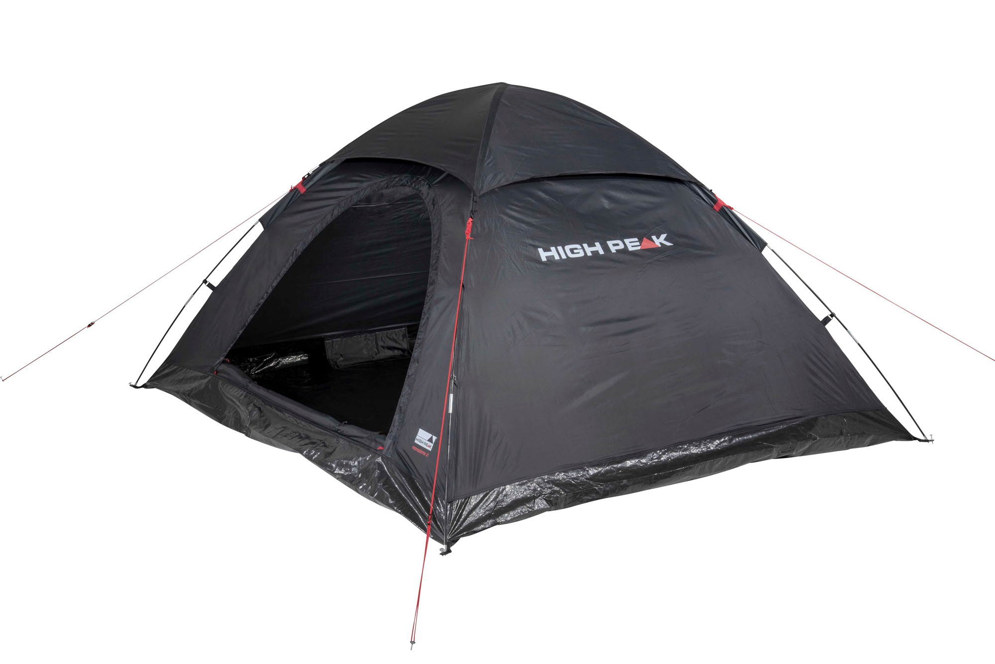 High Peak Monodome XL freistehendes Einfachdach Kuppelzelt schwarz für 4 Personen