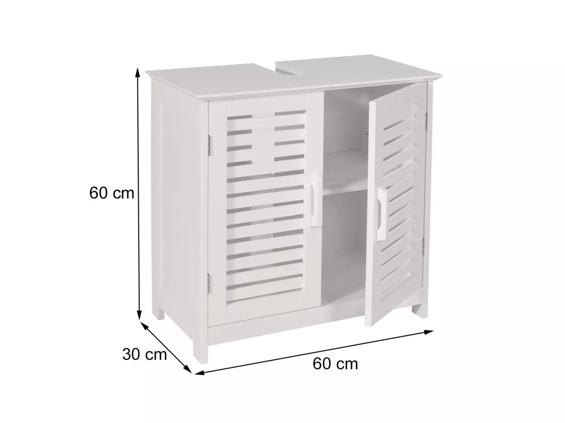Meuble sous-lavabo MCW-B41, blanc