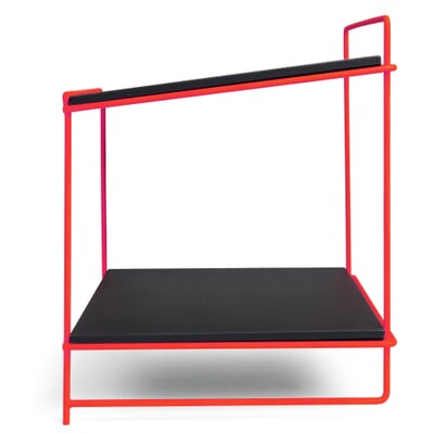 Tisch- und Wandpult Hegel, Leuchtorange RAL 2005 / Schwarz