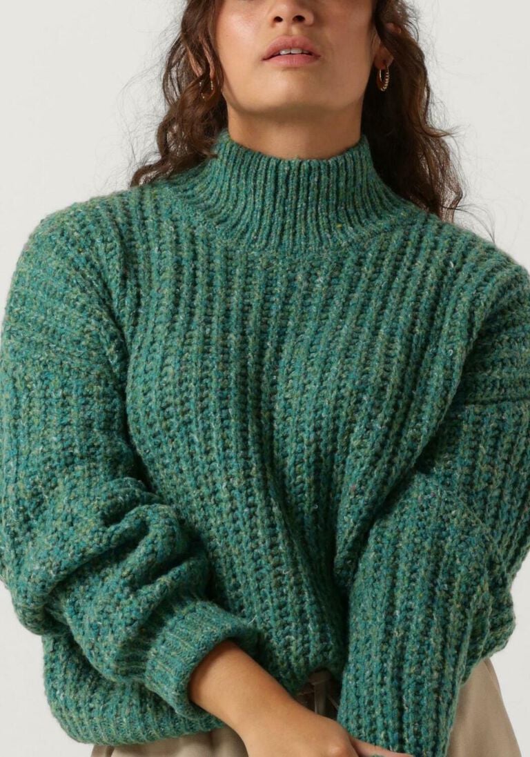 ANOTHER LABEL groene another label trui dylan knitted pull l/s