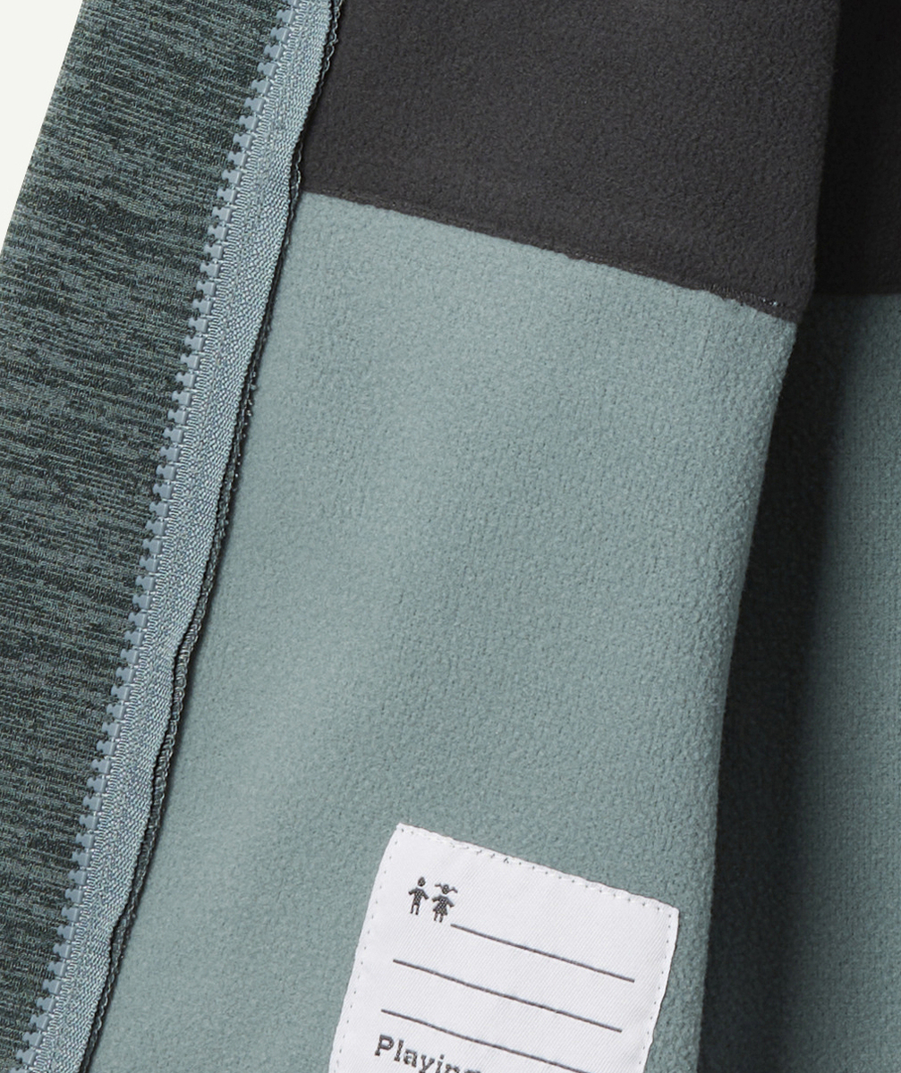 COLUMBIAVESTE GARÇON OUT-SHIELD DRY POLAIRE VERTE AVEC ZIP