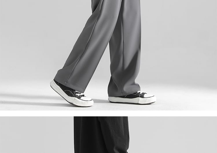 Naideth - Hoge taille effen wijde broek