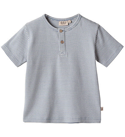 Wheat T-shirt - Rib - Lumi - Blåe Stripe