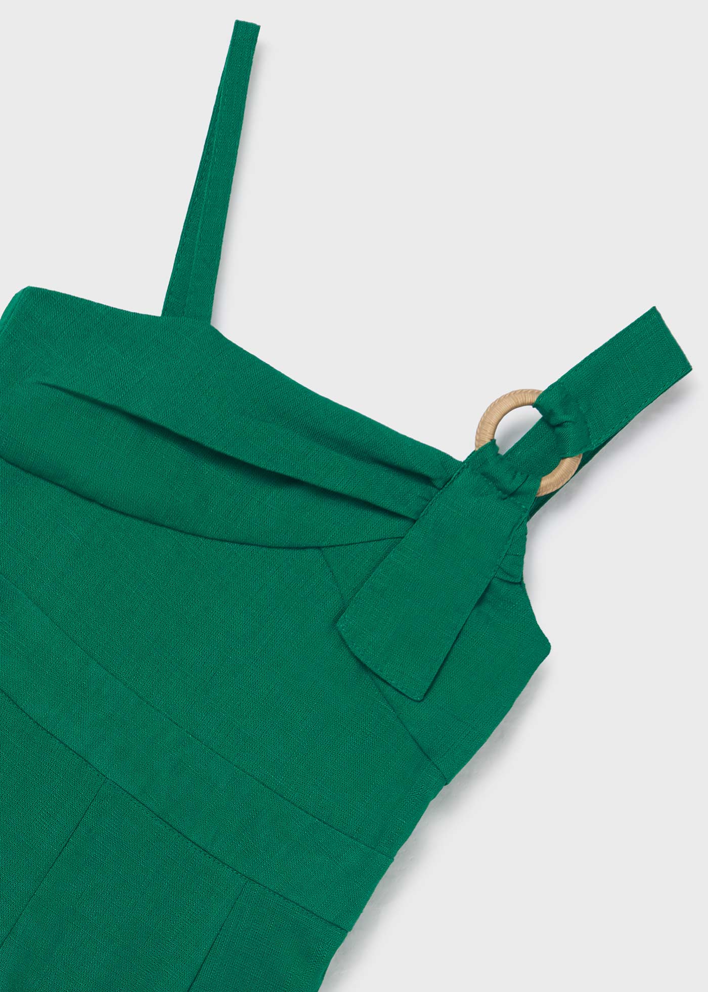 Macacão assimétrico de linho para meninas