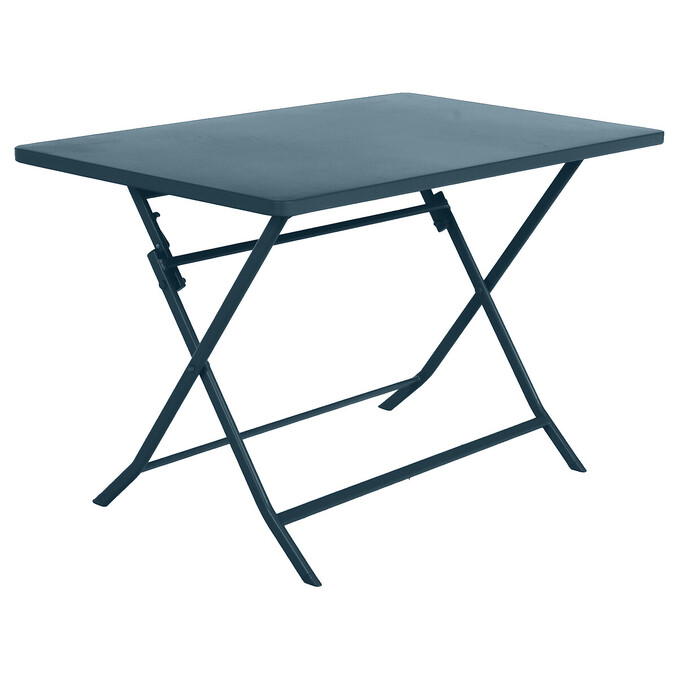 Ensemble table de jardin pliante rectangulaire + 4 chaises GREENSBORO Pétrole