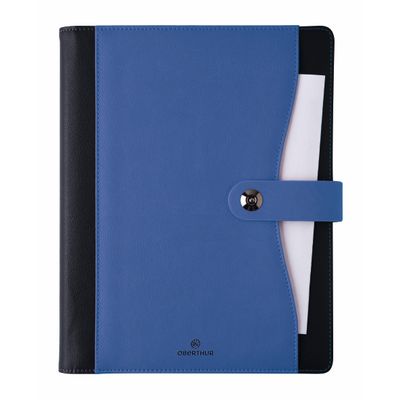 Agenda à spirale Davos - 1 semaine sur 2 pages - 22 x 28 cm - bleu - Oberthur