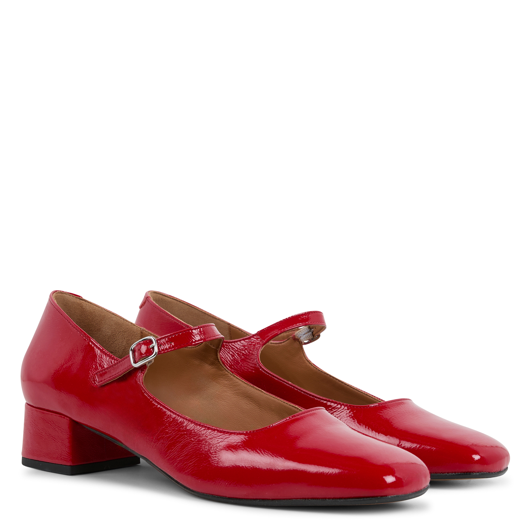 BRENDA - Babies en cuir vernis | Rouge