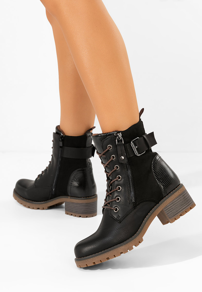 Bottines à talon noires Jameia