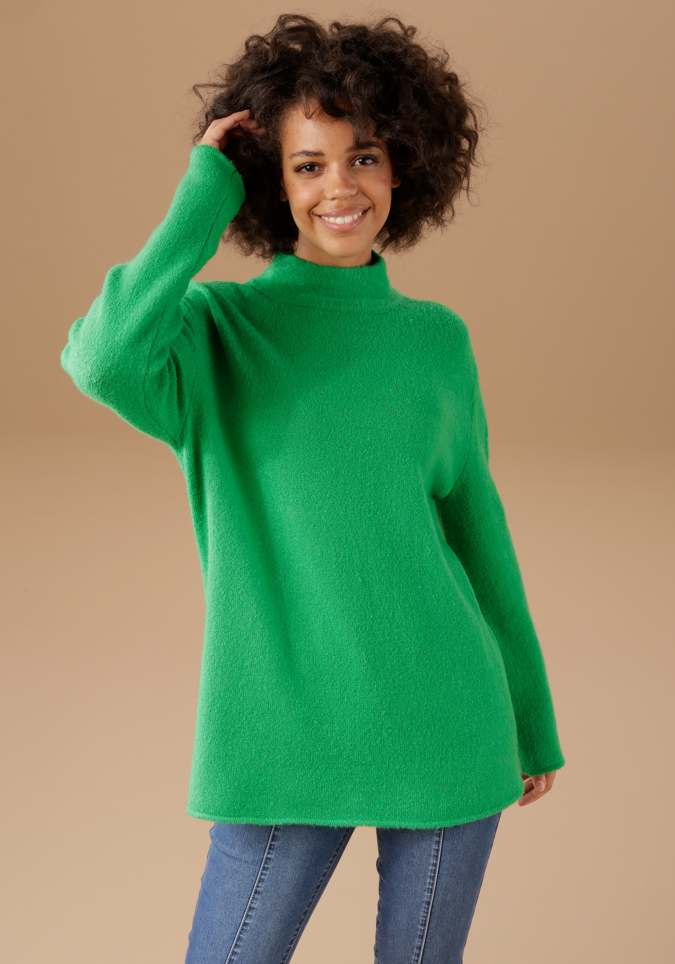 Aniston CASUAL Strickpullover , mit Stehkragen