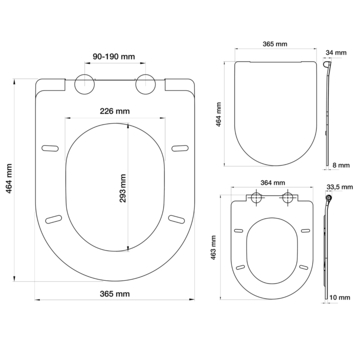 Tiger Carter Toiletbril Duroplast Wit met softclose - in een D-vorm