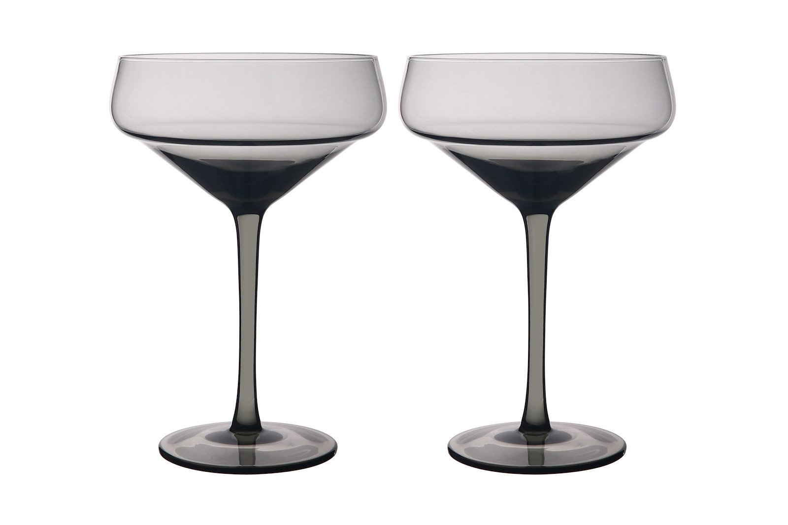 Aura champagne/cocktailglass 2pk Grått glass Ø12,4 H18 cm