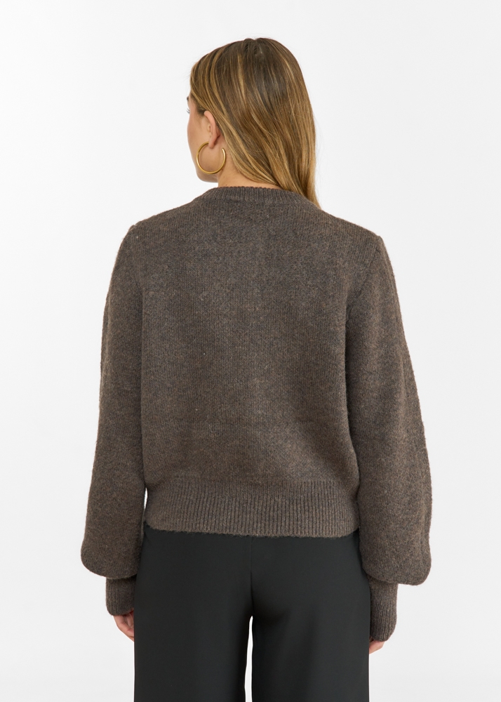 Nola vest choco bruin
